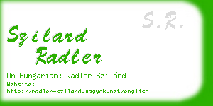 szilard radler business card