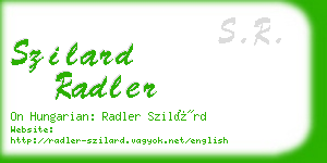 szilard radler business card